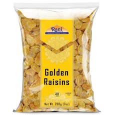 Rani Golden Raisins 200g(7온스) ~ 천연 | 글루텐 친화적 | GMO 프리 | 코셔 | 비건 | 미국 제품, 골든 건포도, 1개, 200g
