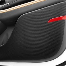 차량인테리어 블랙 카본 쏘나타 DN8 도어커버(호환 상품)