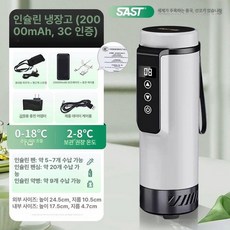 프리미엄 휴대용 인슐린 스트립 냉각 주사기 보냉 약품, 심플블랙 0 + 가방 + 2WmAh3C인증, 1L