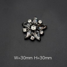 手工釘珠五角星形八角星水鑽佈貼DIY服裝鞋帽包包裝飾輔料, 18#灰色釘鑽五角星, 1個