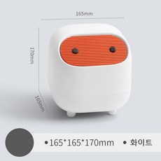 에브리샤인 책상 파스텔 닌자 원터치 소형 미니 휴지통, 화이트