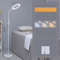 네일샵조명 피부샵 LED 매니큐어 인테리어 플로어 데스크 네일샵, 화이트 18W 3색 터치