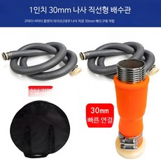 캠핑카 오수 배출구 빗물받이 배수관 개조용품 하수관 액세서리 가이드용품, 1개, 1인치 직선 나사+원형튜브 30mm