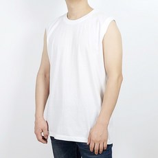 벨르모드 1+1 국산 M-7XL 순면 무지 민소매 나시 티셔츠