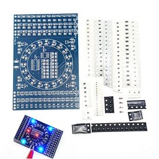 DIY 키트 SMD 회전식 점멸 LED 부품 납땜 연습 보드 기술 전자 회로 교육 스위트 90x60x1.6mm