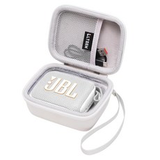 LTGEM JBL GO 4 울트라 휴대용 방수 블루투스 스피커와 호환되는 실리콘 커버 케이스 레드, 2-화이트