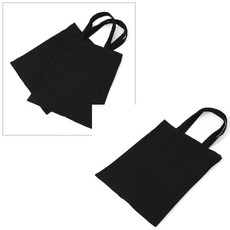 가방 꾸미기 와팬 자수 DIY 무지 에코백 2개 34.5 x 42cm 블랙