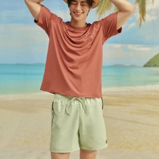 레노마수영복 남성 지퍼 포켓 라임그린 트렁크_IC