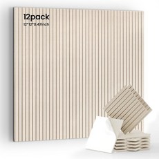 매직유베틱 12팩 음향 패널 더 두꺼운 0.47인치 자체 접착 방음벽 벽 사무실 녹음 스튜디오 가정용 버너-캠용 고밀도 방음, Silver Gray