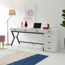 퍼플뉴퍼니처 학생 긴 책상+서랍장 1800, 화이트