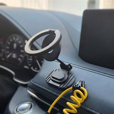 찌니지니 맥세이프 차량용 핸드폰거치대 대시보드 자석 거치대, 블랙, 1개