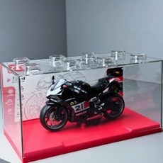 스케일 두카티 바디 오토바이 후진 기능 사운드 효과 수집용 모델 전시용, 6. Black Acrylic Box, 1개