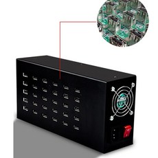 다중 USB충전기 업소용 음식점 회사 카페 충전기, AI. 10포트 100W 데이터 케이블