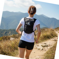 트레일러닝가방 베이직 초경량백팩 등산 트레킹조끼 소형배낭 자전거가방, 블랙, 1개