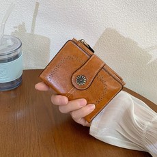 이디존 여성 반지갑 빈티지 가죽지갑