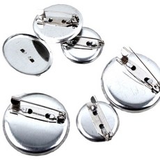 [어반굿즈] 원판핀 브로치핀 옷핀 리본 공예 부자재 코사지핀 20mm 30P, 실버, 30개