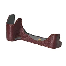 카메라 진짜 가죽 하프 바디 케이스 보호 가방 베이스 커버 니콘 Z7II Z6II Z5II Z7 Z6 Z5 배터리 개폐 가, 01 coffee