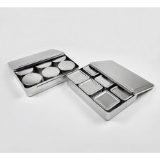 보존식용기 대용량 사각 원형 6P 원리빙 스텐27종 단체급식 어린이집 유치원 음식보관용기, 사각(6P)