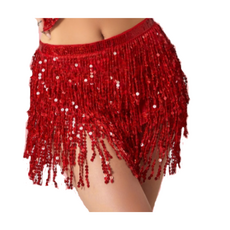 커버업 반짝이 스팽글 랩스커트 밸리댄스 라인댄스 치마 [키딜스나인], 스팽글 레드