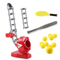 야구공발사기 피칭 타격 훈련 피쳐 가족 배팅 레드 기본형 6구, 레드 업그레이드형 10구, 1개