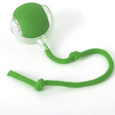 狗狗互動滾動玩具，耐咬繩索設計，鮮豔綠色吸引狗狗注意力，增加玩耍樂趣, 綠色, 1個, 電動逗貓毬