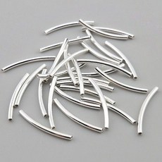 비즈톡 [SVP-92-01]실버파이프 실버925 민자파이프 1.5x20mm (내경1mm)