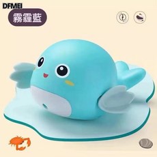 DFMEI 嬰兒洗澡玩具兒童戲水小鴨子游泳寶寶小孩玩水小鴨子小烏龜男女孩, 1個, 戲水小海豚 淺藍 opp袋 32g:如圖