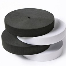 츄리닝바지 스트링고무줄20mm 화이트 블랙 허리밴딩 납작한, 20mm, 블랙 1m