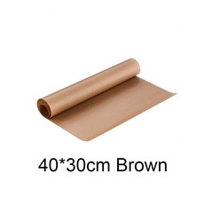 可重複使用不粘烘焙紙 耐高溫烤墊 烘焙工具, 1個, 40x30cm 棕色