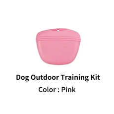 멀티 컬러 야외 애완 동물 훈련 가방 스낵 실리콘 소재 개 허리 식품, 07 Pink