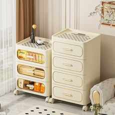 대형 드레스룸 플라스틱 서랍장 리빙박스 의류보관함 5단 베이지, 중형 42cm 5단 화이트