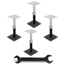 조절 가능한 하우스 플로어 잭 수평 유지를 위한 PCS 포스트 플로어 조이스트 잭 4개 5인치 - 8인치 높이 조절 범위 임시 지지용 텔레스코프 스크류 잭 - 최대 적재 용량각, 5-8 inch