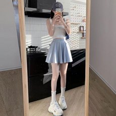 【Uni】冰絲百褶運動短裙女夏爆款芭蕾風舞蹈顯瘦防走光百搭鬆緊腰半身裙