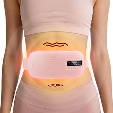 SaeByul 배찜질기 복부 온열찜질기 무선 배 복부 마사지기 5단온열 3단진동 KC안전인증완료, 핑크, 101590