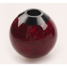 真碳纖維 Cabon Fiber 黑色 紅色 圓形 圓球 排檔頭 通用 排檔桿 換檔桿 汽車改裝 附安裝零件, 紅碳纖維, 1個