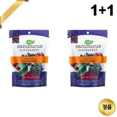 1+1 네이처스웨이 비타민C 블랙 엘더베리 삼부커스 사탕 24개 와일드 체리맛 아스코르브산, 2개