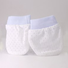 台灣24H速發 F2商檢合格 嬰兒冰絲手套 防抓臉手套 新生兒夏季透氣手套 附抽繩可調節 洞洞手套 寶寶護手套