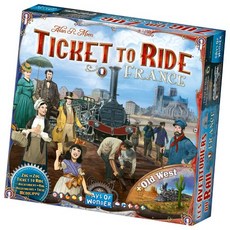Ticket to Ride 鐵道任務 地圖擴充 法國&美國舊西部 桌遊, 1個, 鐵道任務 地圖擴充 法國&美國舊西部,不需牌套