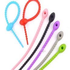 일꾼몰 실리콘 타이 1개입 묶음줄, 스카이블루