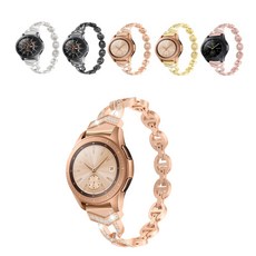 에버원 갤럭시 워치8 워치7 워치6 워치5 워치4 클래식 40mm 44mm 47mm 20mm 22mm 시계줄 스트랩 슬림체인, 블랙