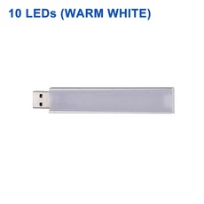 쿠쿠스토어 DC 5V 미니 LED 야간 조명 휴대 B 독서 테이블 램프 구부릴 수있는 확장 극 플러그 어댑터 책, 03 10LEDs Warm White