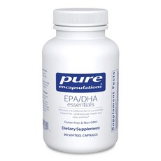 Pure Encapsulations EPA/DHA Essentials 피쉬 오일 농축 보충제 오메가3 90 소프트젤 캡슐, 1개, 90정