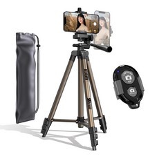 케어밀리 최대 125cm 프리미엄 스마트폰 삼각대 풀세트, 1개, 브론즈, SEL-WT3130