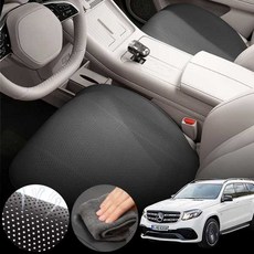 벤츠 GLS500 X166 16~20 M278 차량용 초슬림 통풍 시트 커버 블랙 2개 세트