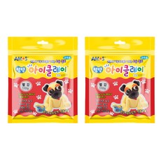 아모스 5000 탱탱아이클레이 파우치, 빨강, 110g, 2개