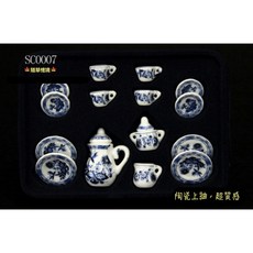 隨草憶境（套件組SC0007）迷你陶瓷茶具組 可開蓋 陶瓷上釉 微縮模型 食玩模型, 1個, 一組入（全套,★促銷★）