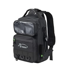 釣友俱樂部多功能路亞雙肩背包 防水戶外包 可插竿釣魚包 大容量胸包單肩包, 綠色拉鍊款