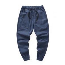 LARGE STORE【台灣出貨】新款日系潮流素面百搭工作褲 縮口褲 潮流長褲 休閒長褲 男生長褲 九分褲(9917)