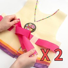 2인용 유아 어린이 한복만들기 부직포 저고리 꾸미기 키트 집콕놀이만들기 아기