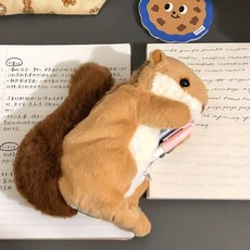 귀여운 산속 다람쥐 인형 필통 파우치, 1개, one color
